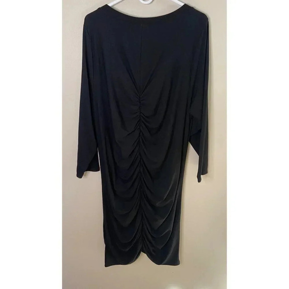 Torrid New Ruched Long Sleeve Bodycon Dress in Black Size 4X Size 4 Size 4XL - Picture 5 of 12